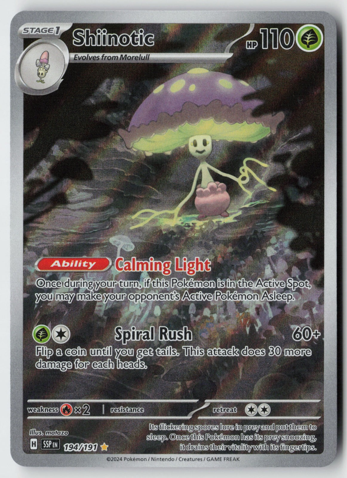 Shiinotic 194/191 – Surging Sparks Pokémon Card NM
