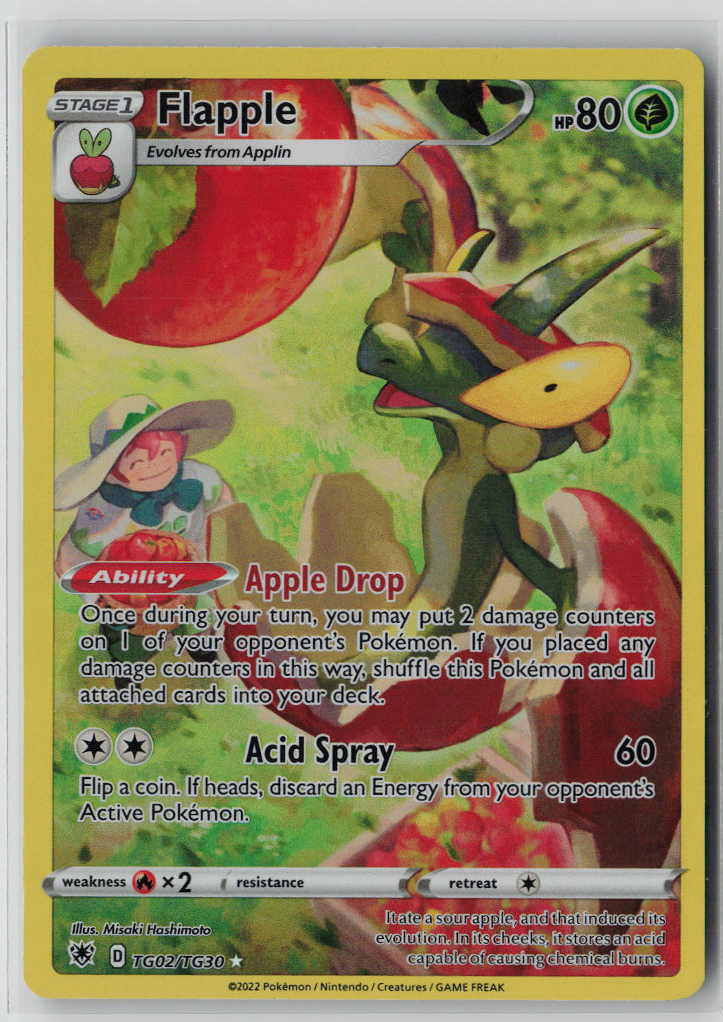 Flapple TG02/TG30 – Astral Radiance Trainer Gallery Pokémon Card NM