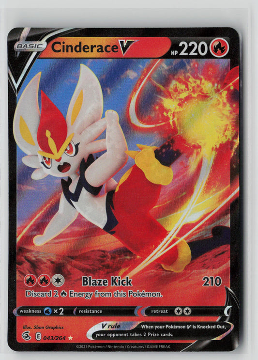 Cinderace V 043/264 – Fusion Strike Pokémon Card NM