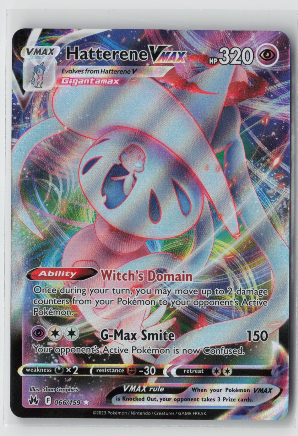 Hatterene VMAX 066/159 – Crown Zenith Pokémon Card NM