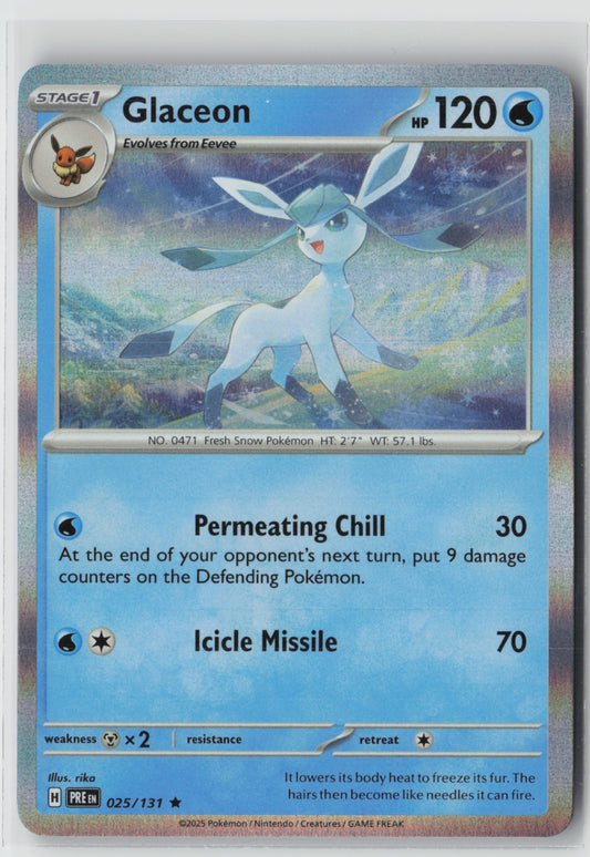 Glaceon 025/131 – SV: Prismatic Evolutions Pokémon Card NM