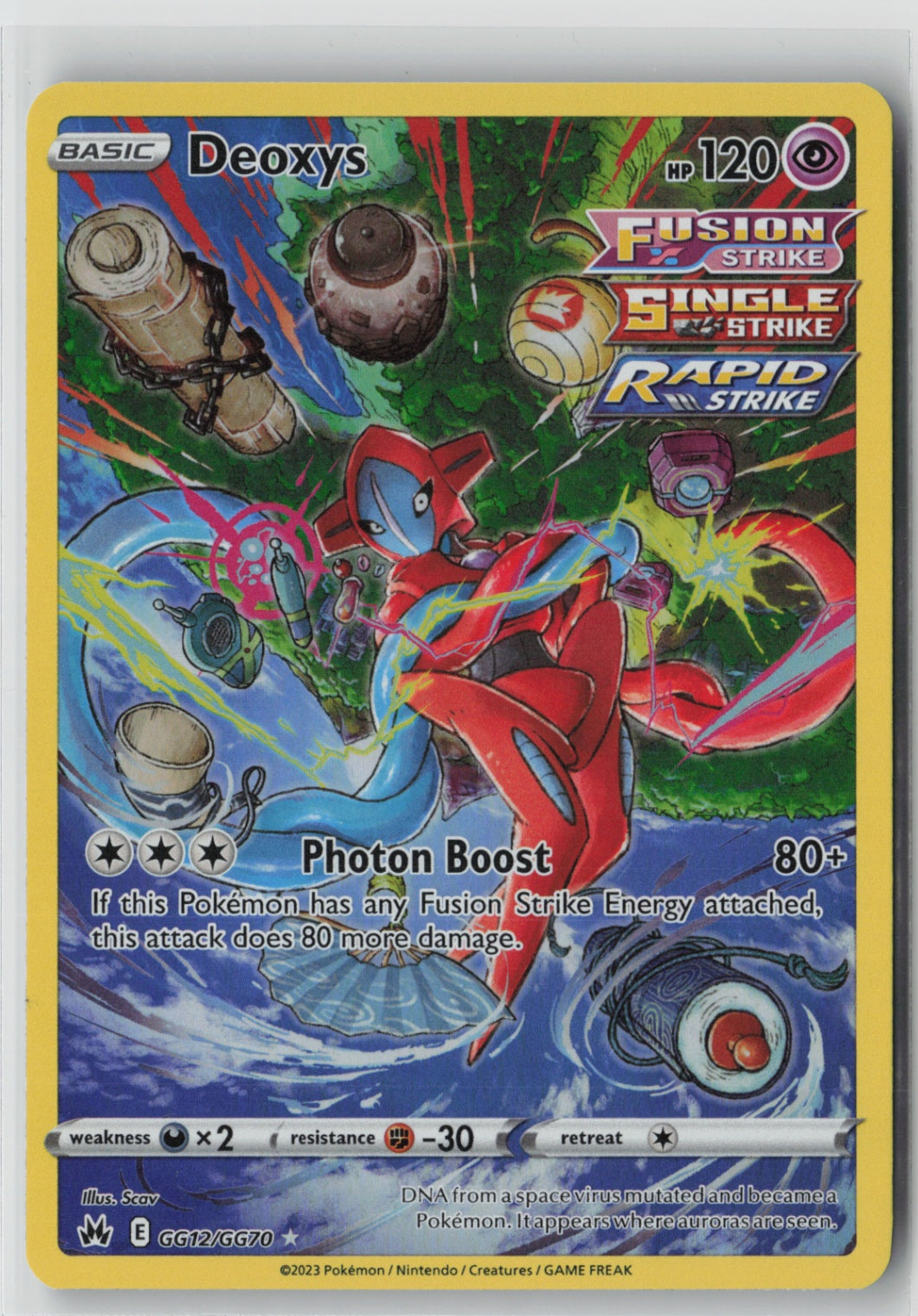 Deoxys GG12/GG70 – Crown Zenith: Galarian Gallery Pokémon Card NM