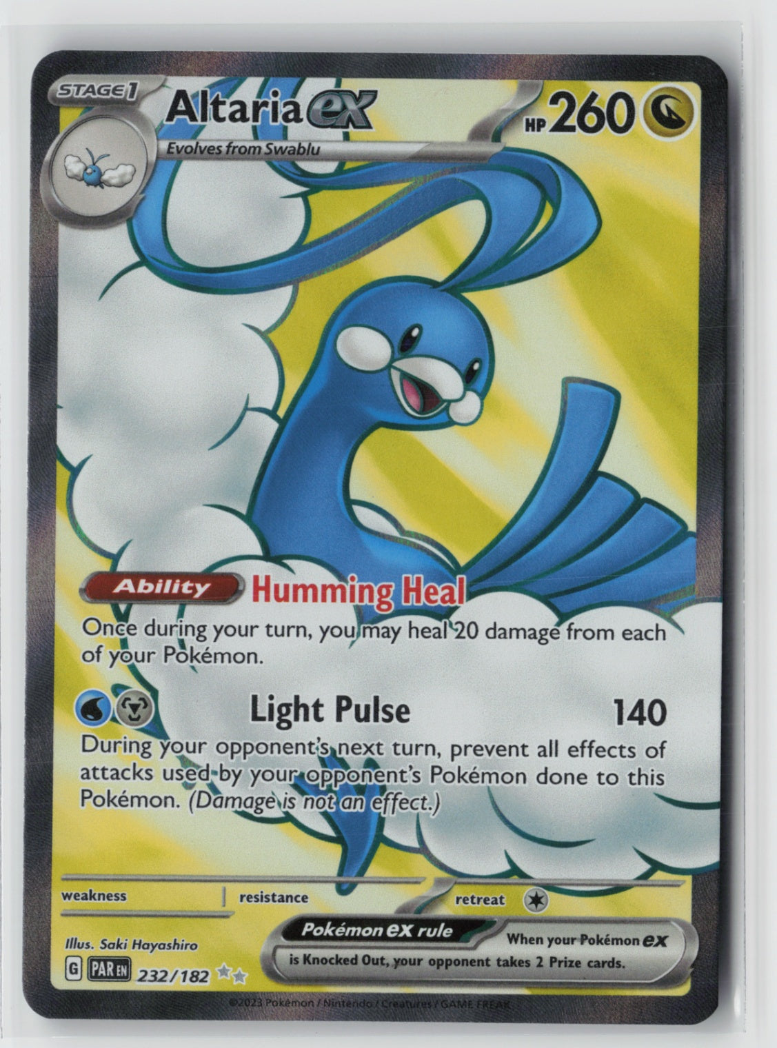 Altaria ex 232/182 – SV04: Paradox Rift Pokémon Card NM