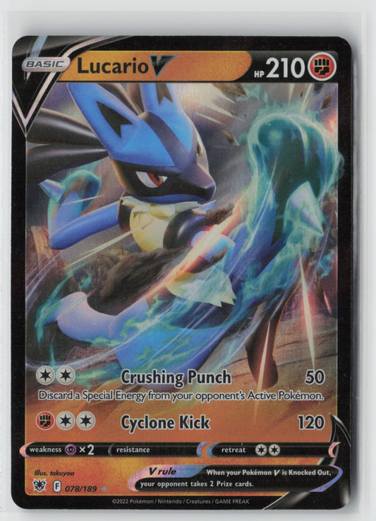 Lucario V 078/189 – SWSH10: Astral Radiance Pokémon Card NM