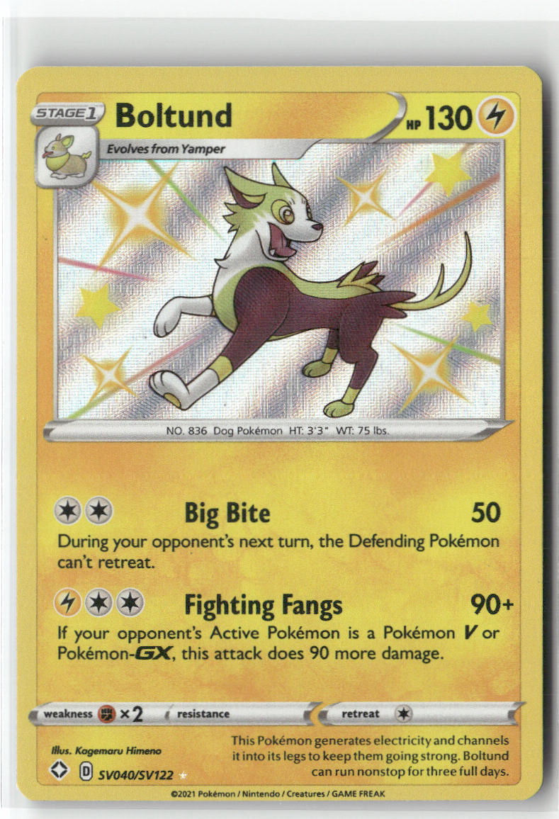 Boltund SV040/SV122 – Shining Fates: Shiny Vault Pokémon Card NM