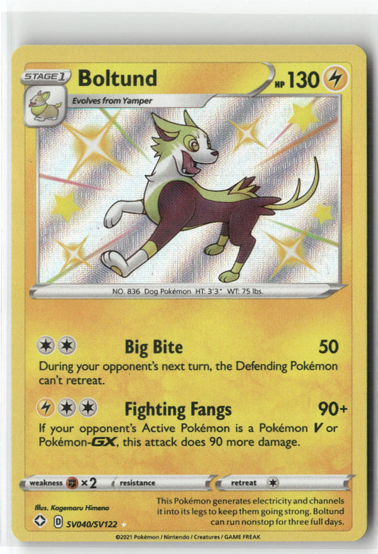 Boltund SV040/SV122 – Shining Fates: Shiny Vault Pokémon Card NM