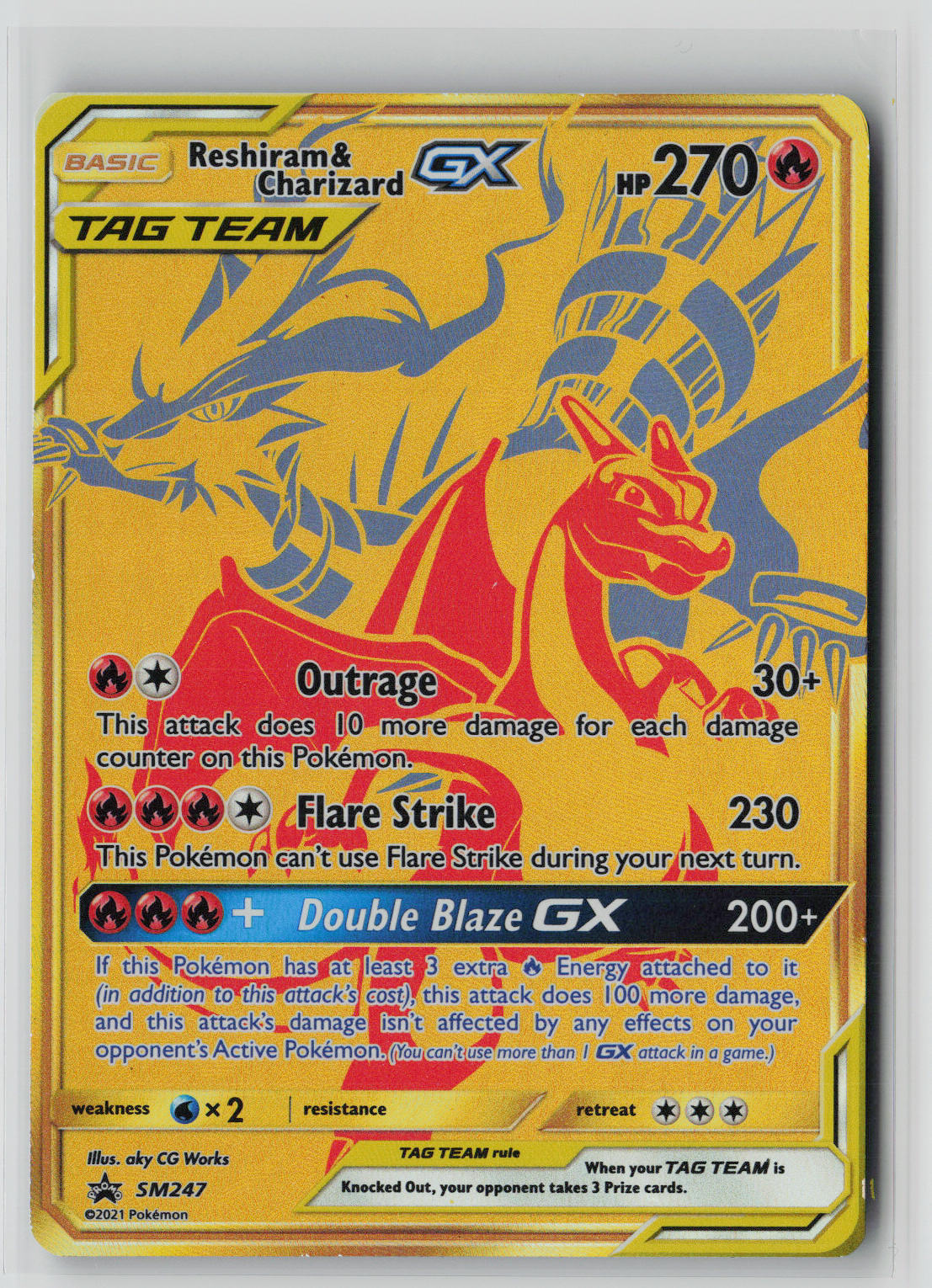 Reshiram & Charizard GX SM247 – SM Promos Pokémon Card NM