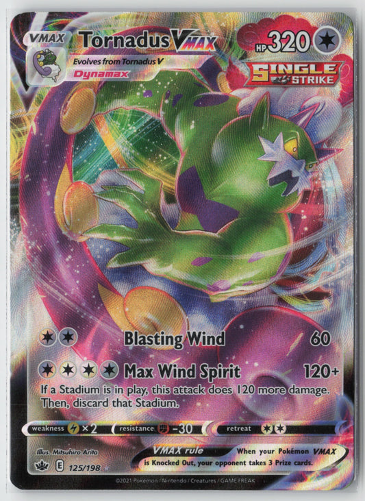 Tornadus VMAX 125/198 – SWSH06: Chilling Reign Pokémon Card NM