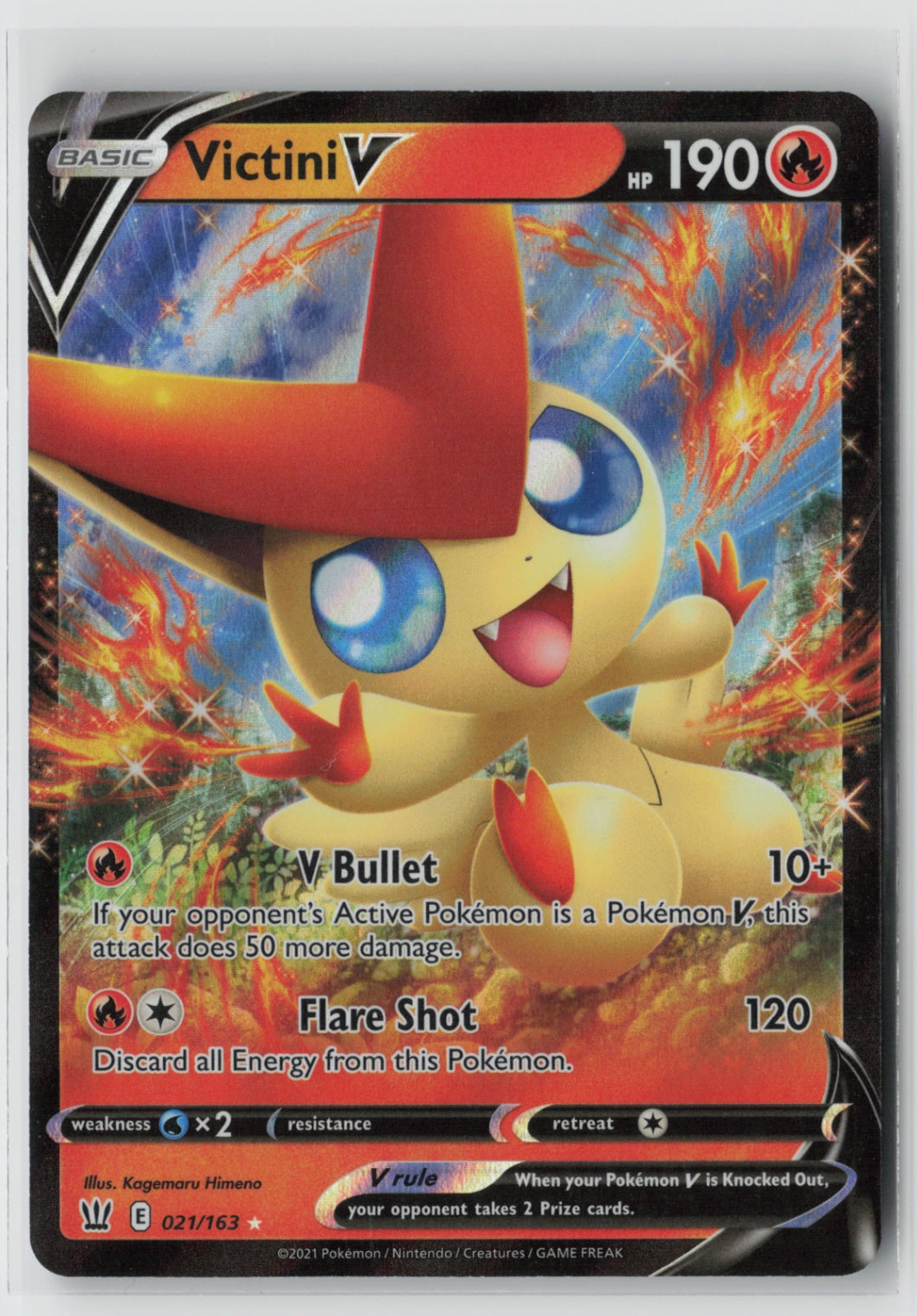 Victini V 021/163 – SWSH05: Battle Styles Pokémon Card NM