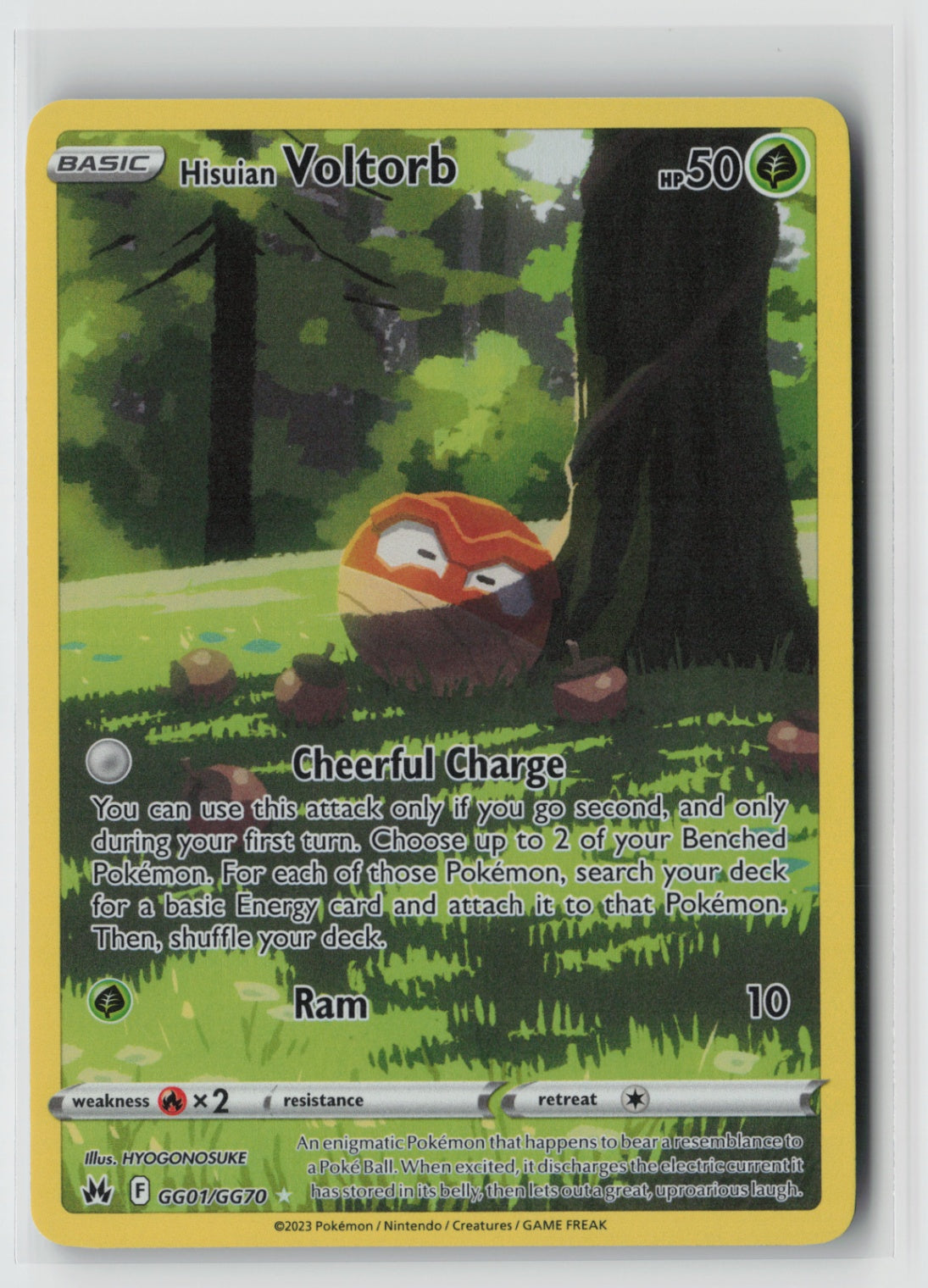 Hisuian Voltorb GG01/GG70 – Crown Zenith: Galarian Gallery Pokémon Card NM