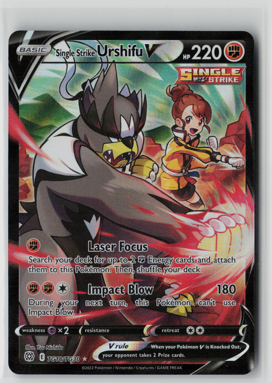 Urshifu V TG18/TG30 – Brilliant Stars Pokémon Card NM