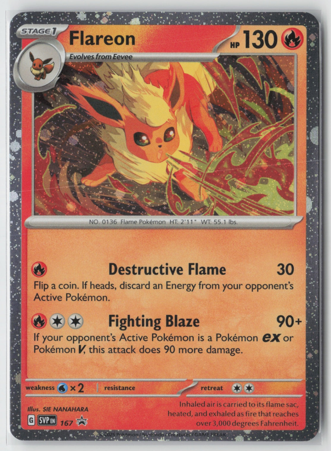 Flareon - (Cosmos Holo) 167 – SV: Scarlet & Violet Promo Cards Pokémon Card NM