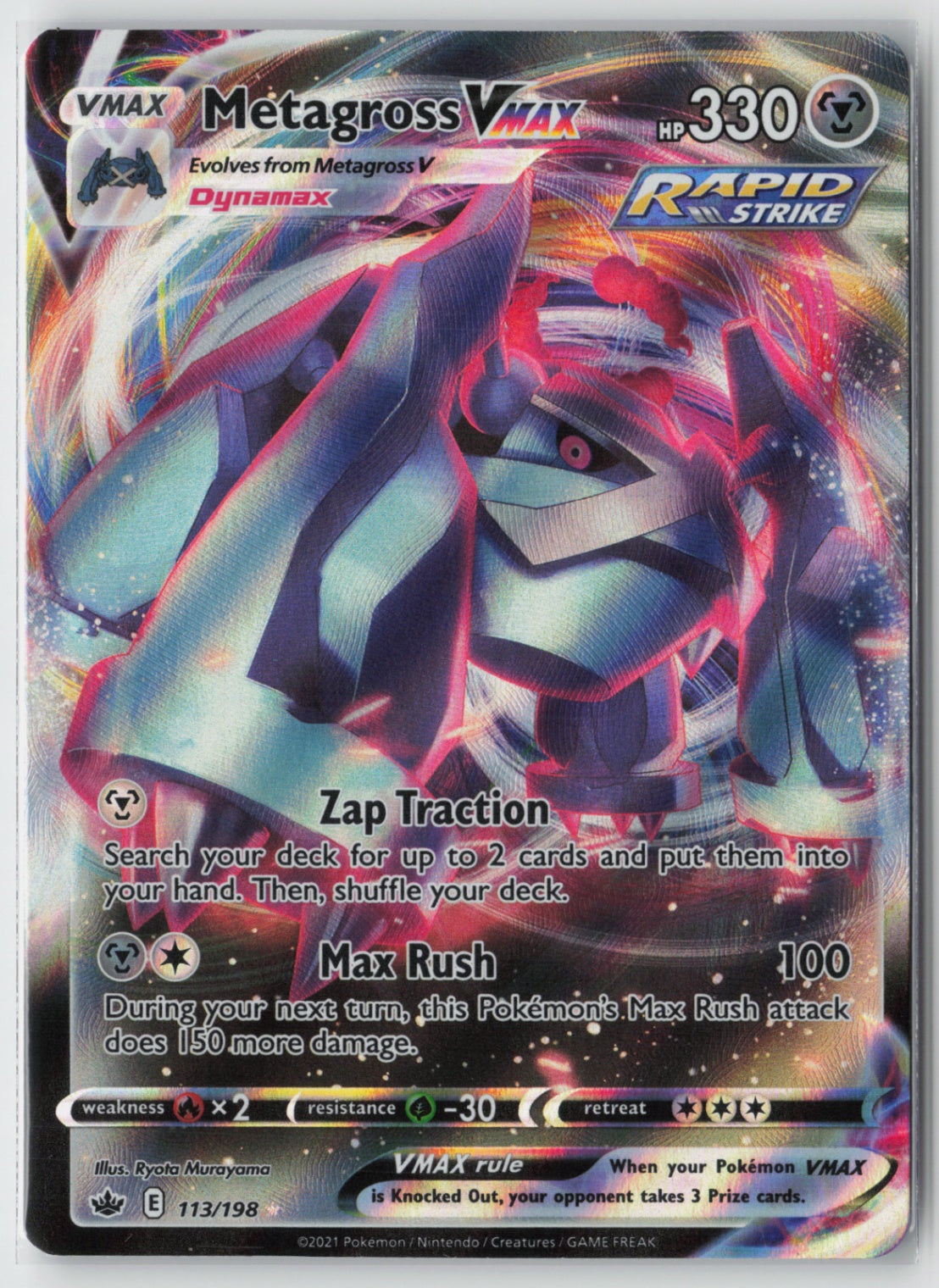 Metagross VMAX 113/198 – SWSH06: Chilling Reign Pokémon Card NM