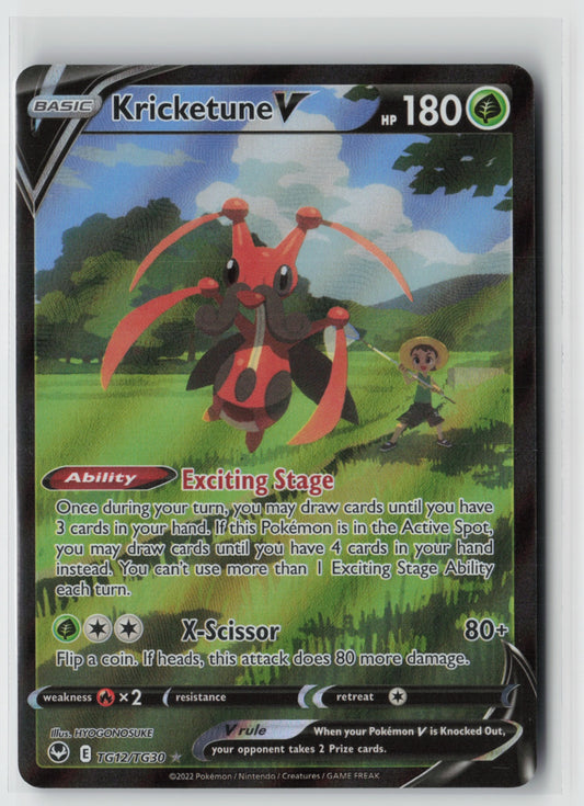 Kricketune V TG12/TG30 – SWSH12: Silver Tempest Trainer Gallery Pokémon Card NM