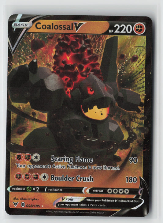 Coalossal V 098/185 – SWSH04: Vivid Voltage Pokémon Card NM