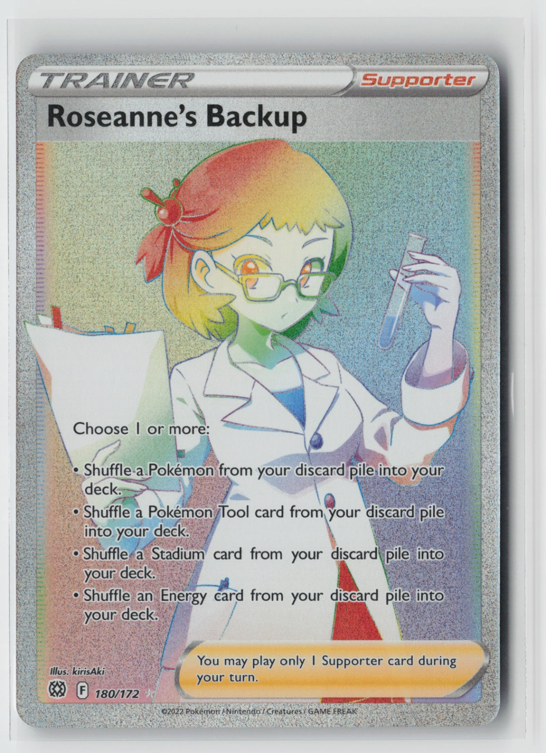 Roseanne's Backup (Secret) 180/172 – SWSH09: Brilliant Stars Pokémon Card NM