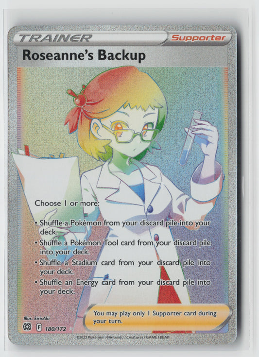 Roseanne's Backup (Secret) 180/172 – SWSH09: Brilliant Stars Pokémon Card NM