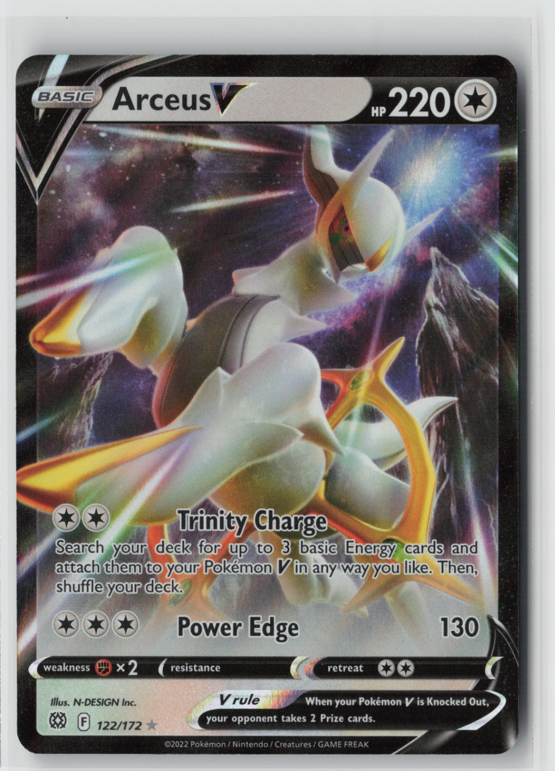 Arceus V 122/172 – SWSH09: Brilliant Stars Pokémon Card NM