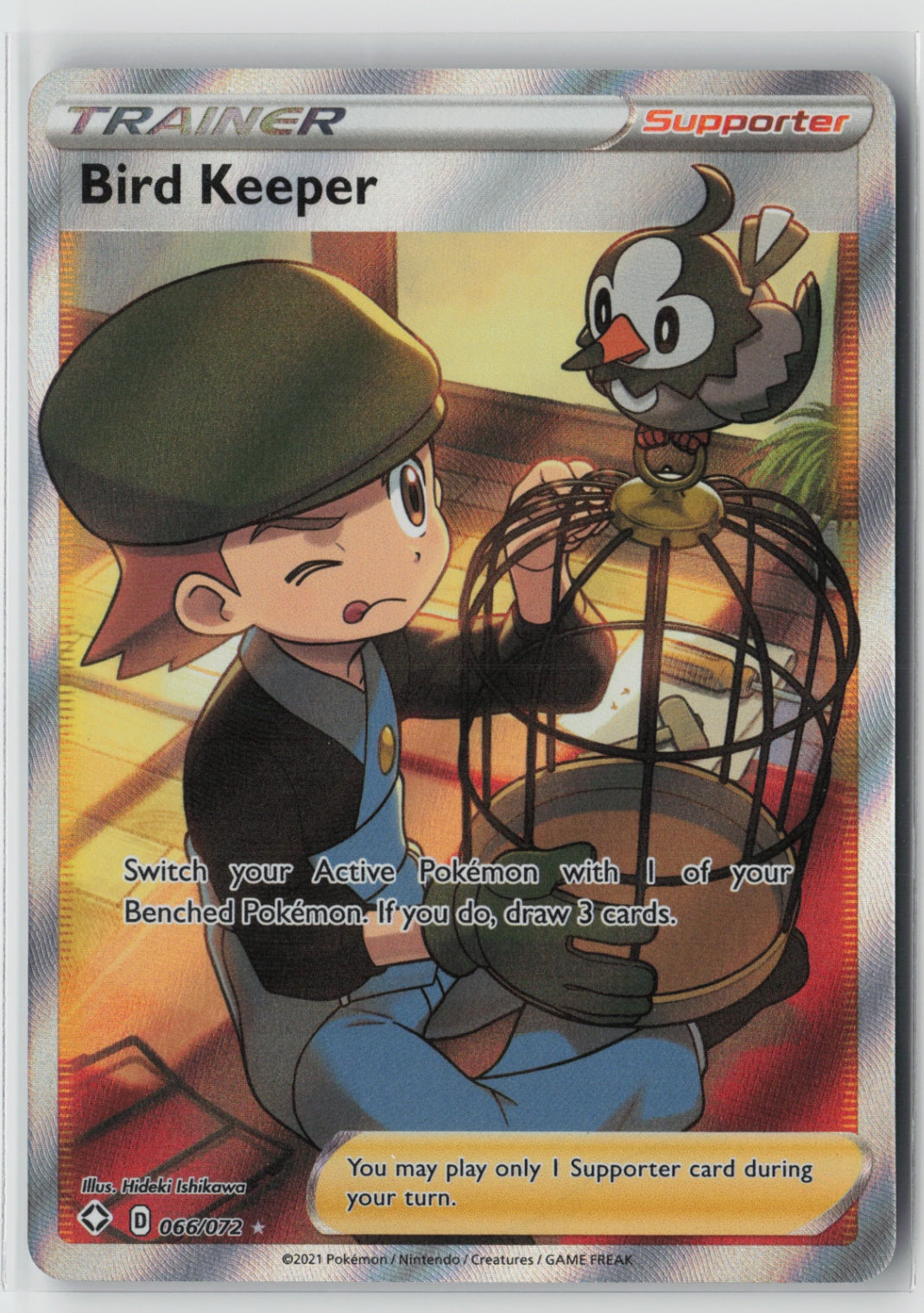 Bird Keeper (Full Art) 066/072 – Shining Fates Pokémon Card NM