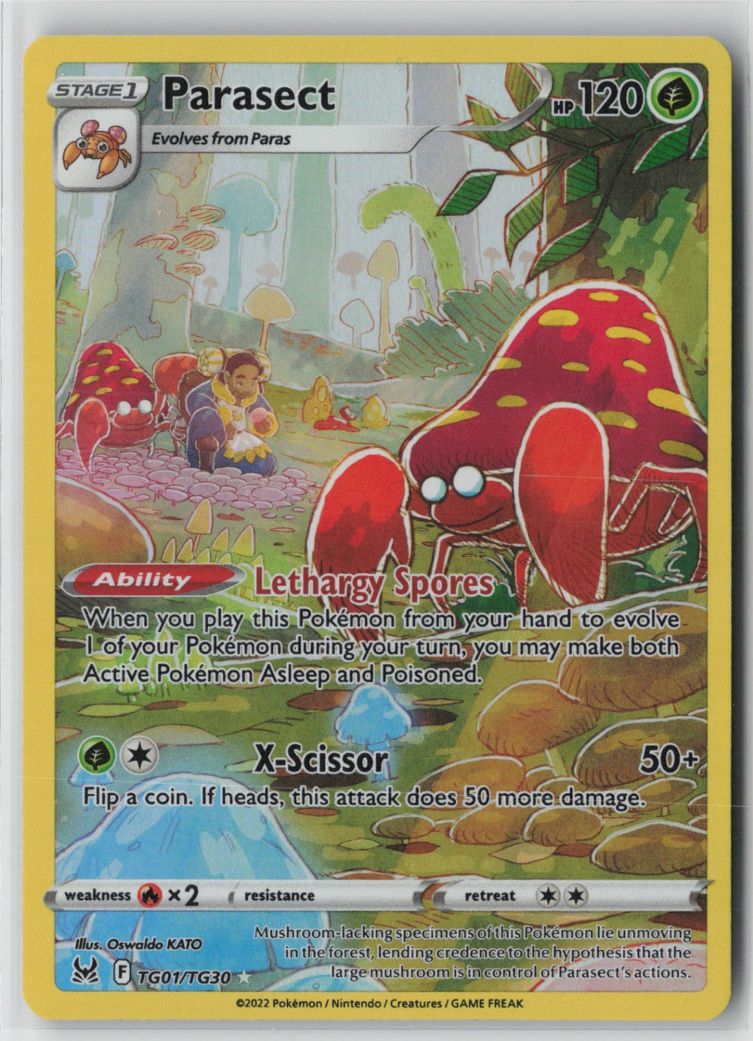 Parasect TG01/TG30 – SWSH11: Lost Origin Trainer Gallery Pokémon Card NM