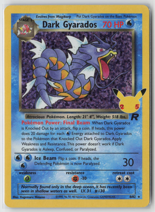 Dark Gyarados 8/82 – Celebrations: Classic Collection Pokémon Card NM