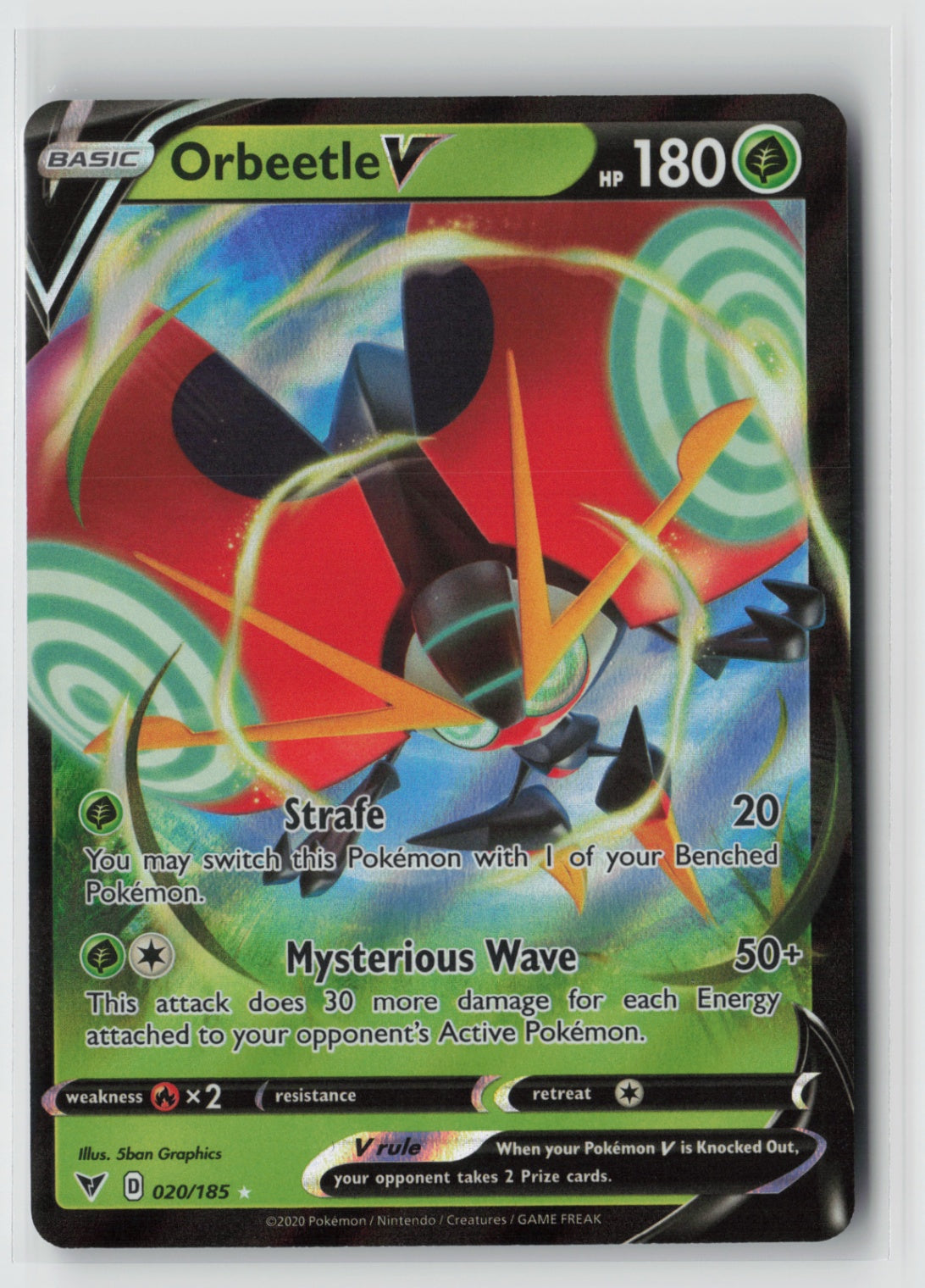 Orbeetle V 020/185 – SWSH04: Vivid Voltage Pokémon Card NM