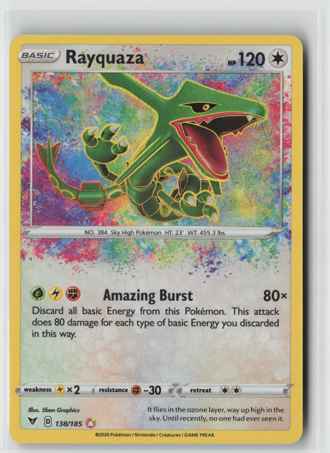 Rayquaza 138/185 – SWSH04: Vivid Voltage Pokémon Card NM