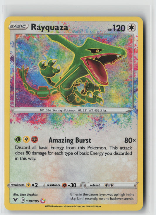 Rayquaza 138/185 – SWSH04: Vivid Voltage Pokémon Card NM