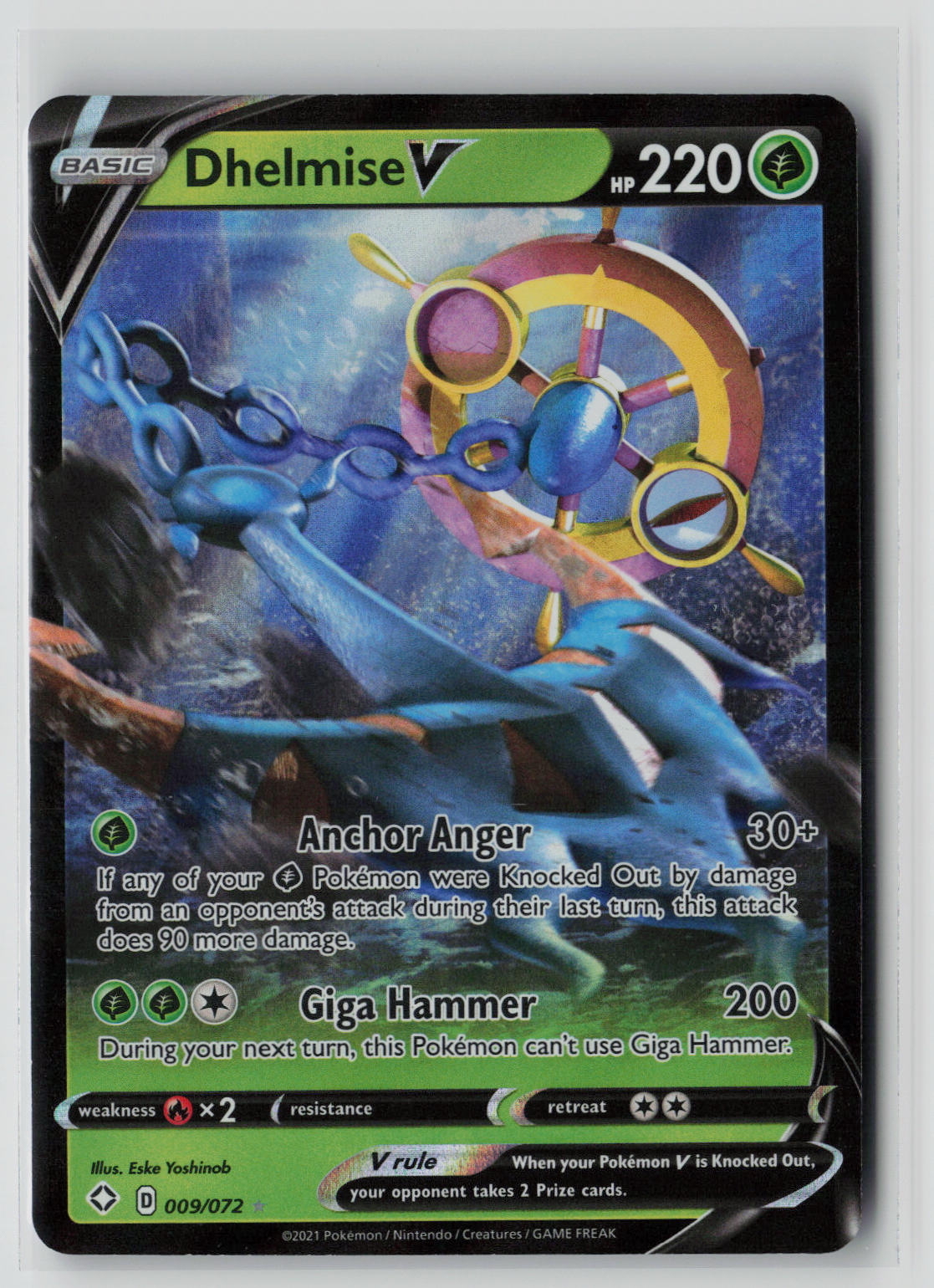 Dhelmise V 009/072 – Shining Fates Pokémon Card NM