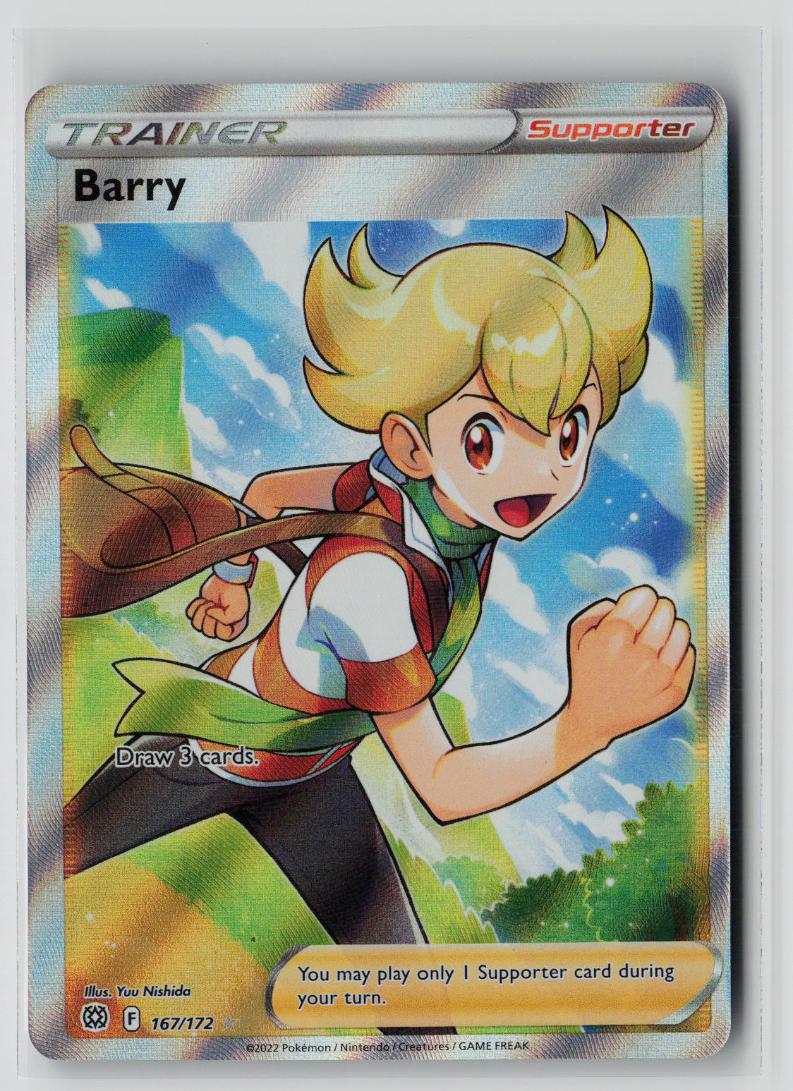 Barry (Full Art) 167/172 – Brilliant Stars Pokémon Card NM