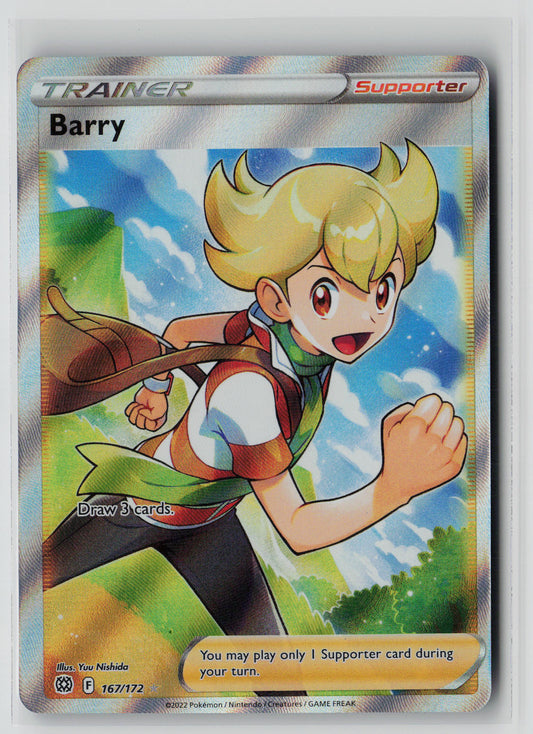 Barry (Full Art) 167/172 – Brilliant Stars Pokémon Card NM