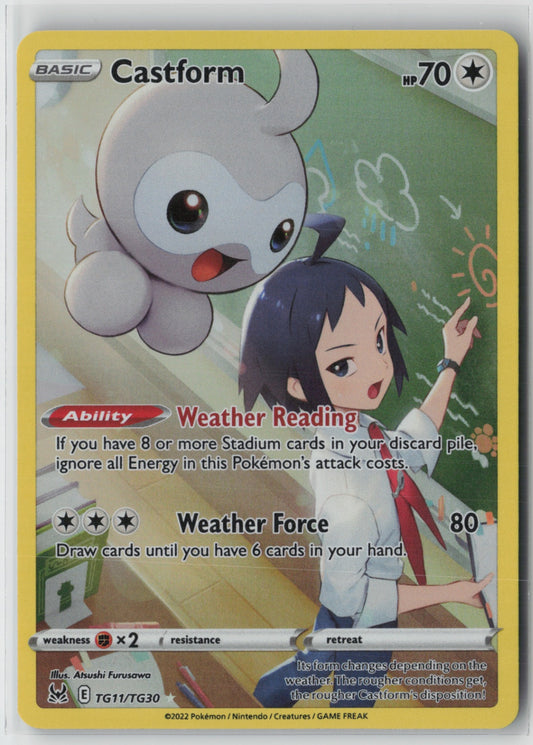 Castform TG11/TG30 – SWSH11: Lost Origin Trainer Gallery Pokémon Card NM