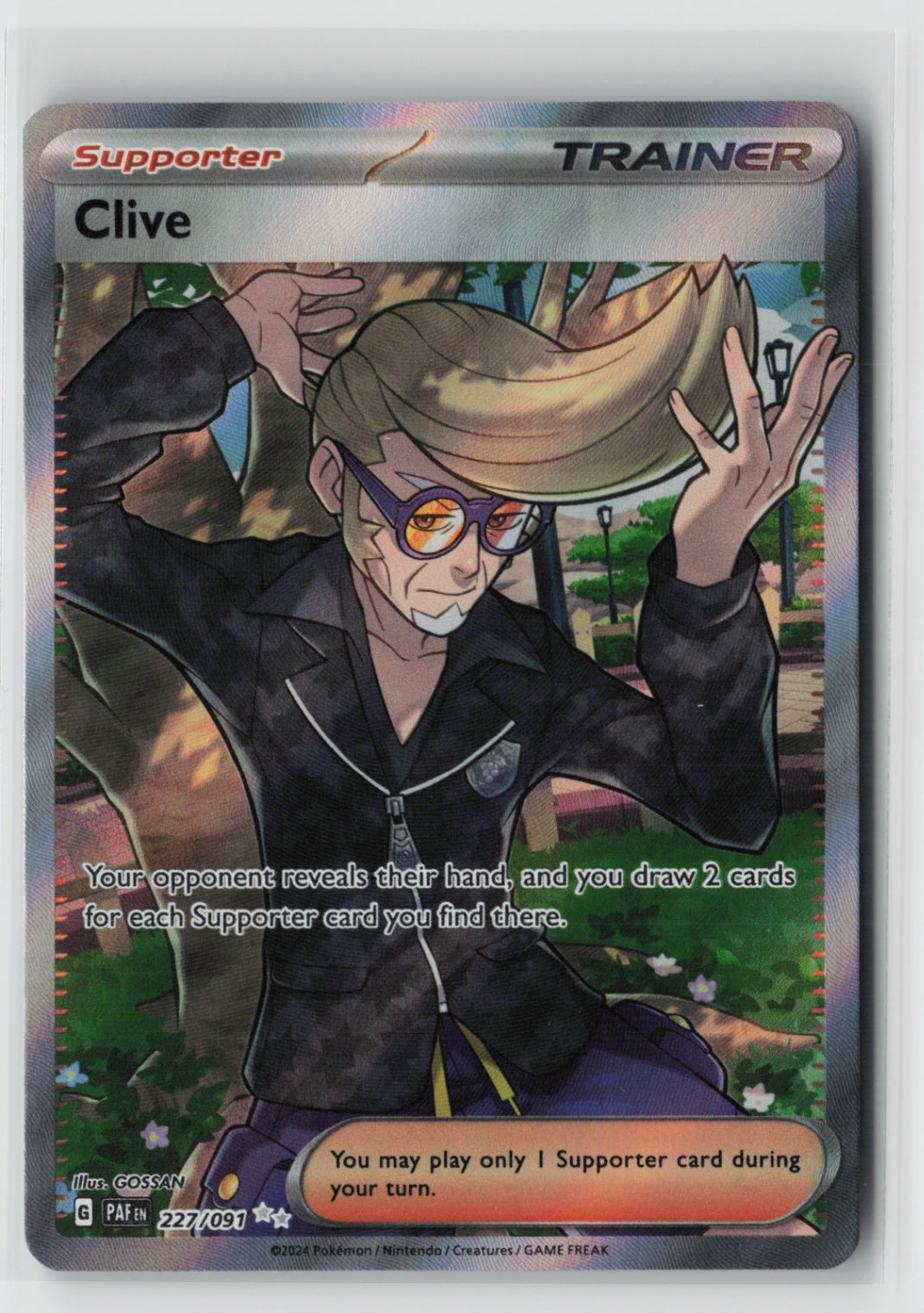 Clive - 227/091 – SV: Paldean Fates Pokémon Card NM