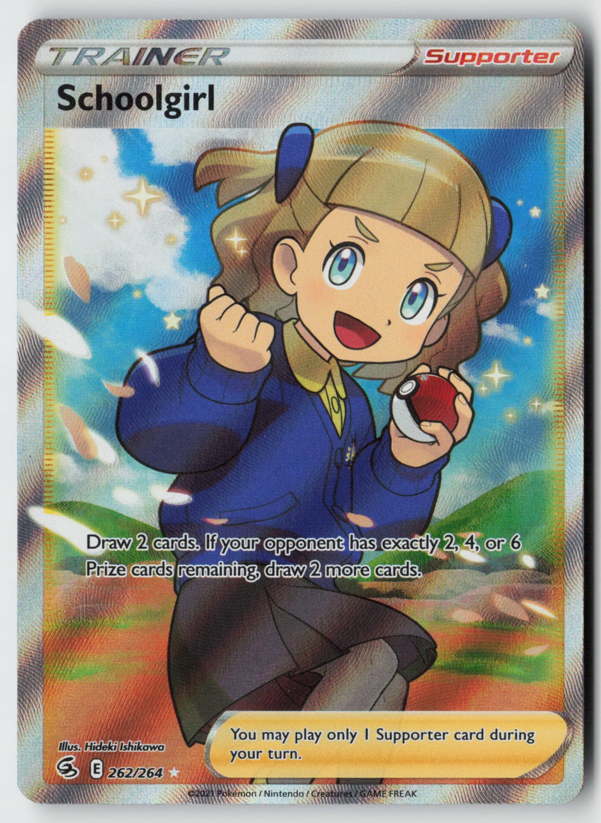 Schoolgirl 262/264 – Fusion Strike Pokémon Card NM