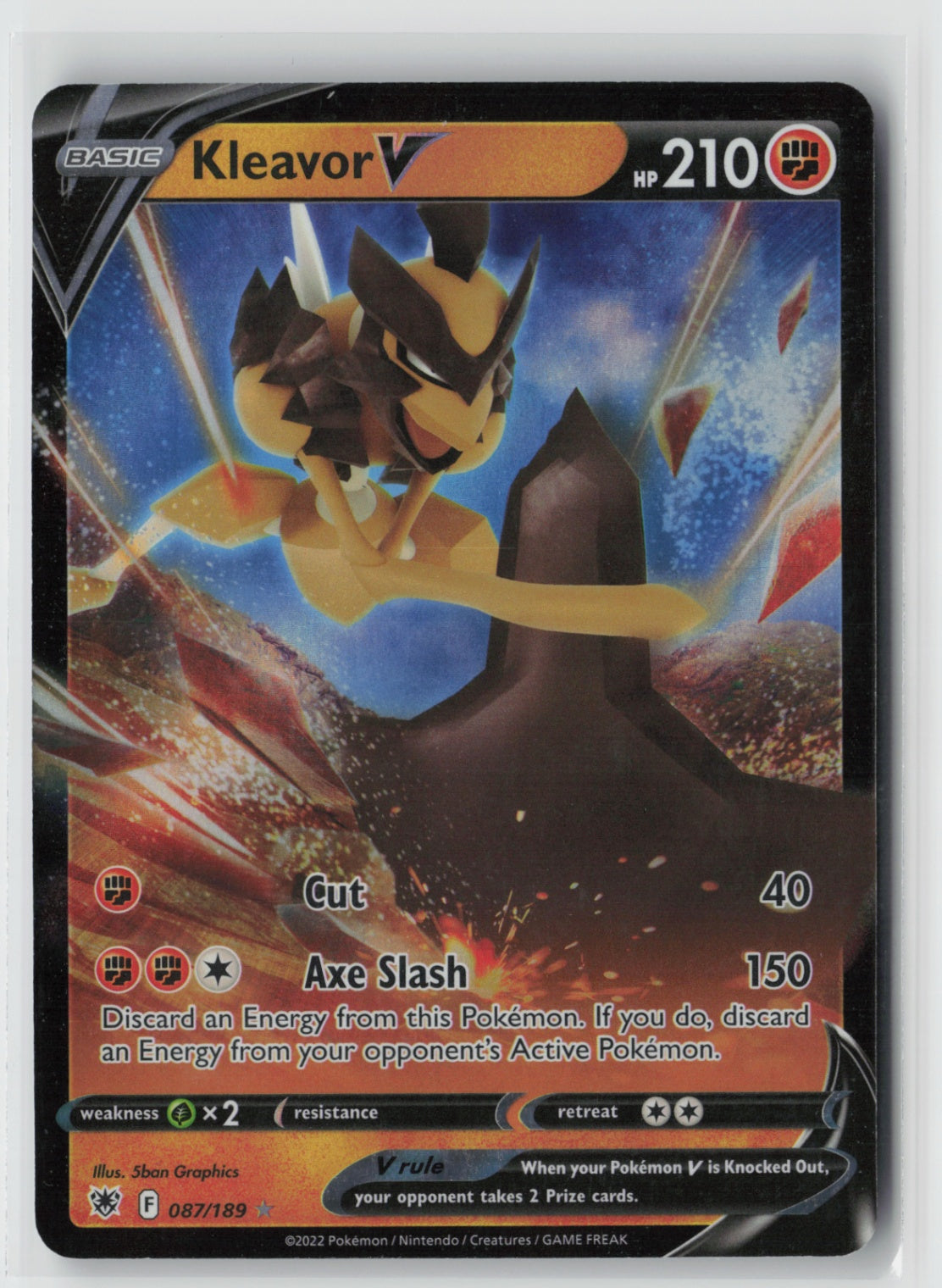 Kleavor V 087/189 – SWSH10: Astral Radiance Pokémon Card NM