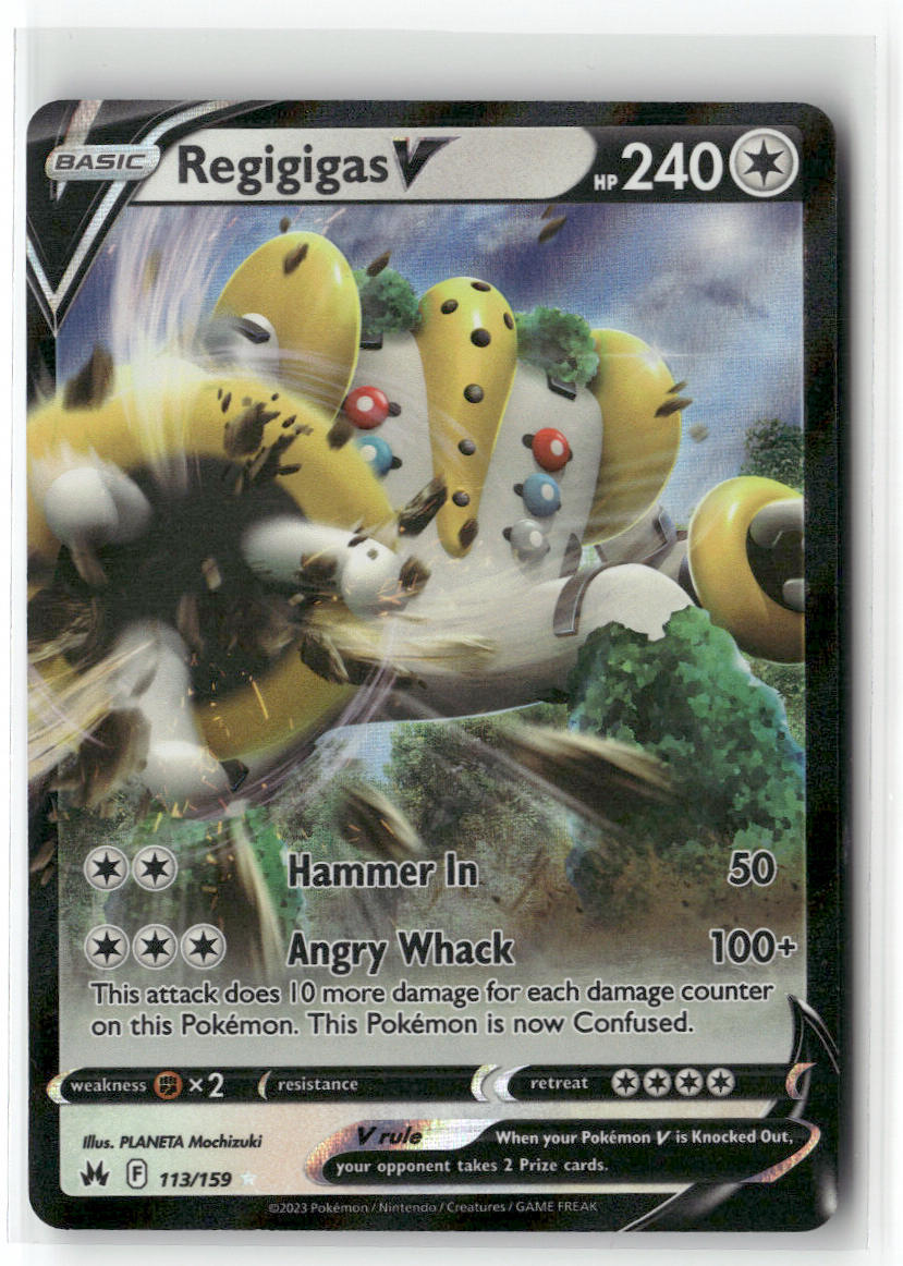Regigigas V 113/159 – Crown Zenith Pokémon Card NM