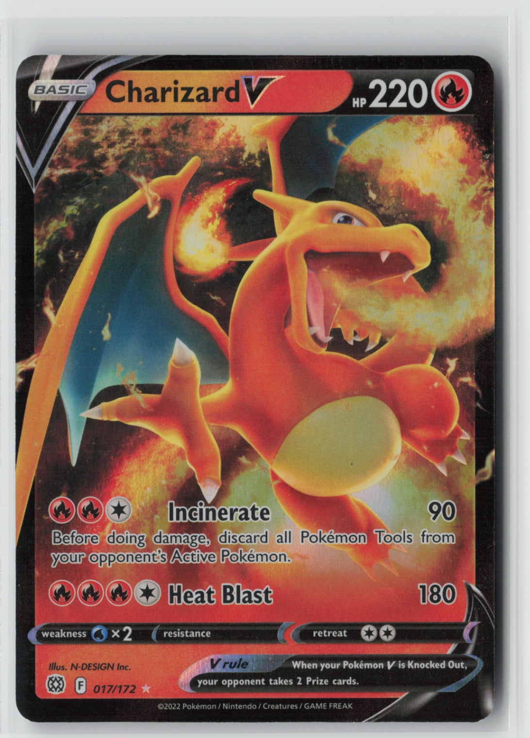 Charizard V 017/172 – SWSH09: Brilliant Stars Pokémon Card NM