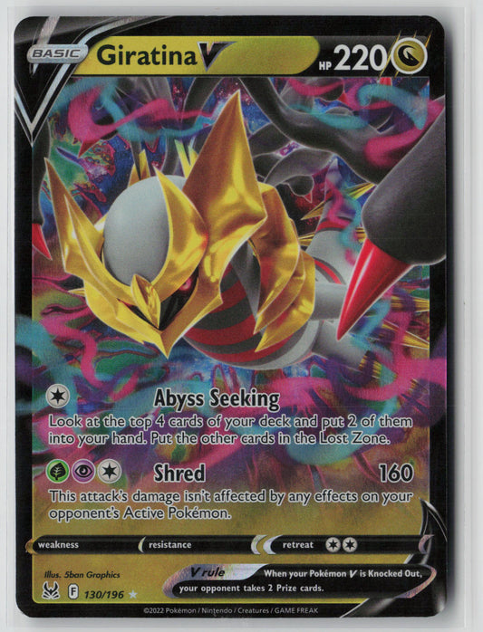 Giratina V 130/196 – Lost Origin Pokémon Card NM