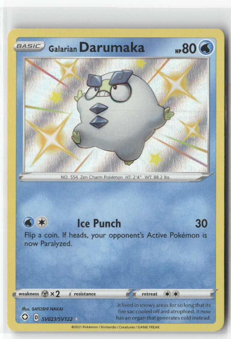 Galarian Darumaka SV023/SV122 – Shining Fates: Shiny Vault Pokémon Card NM