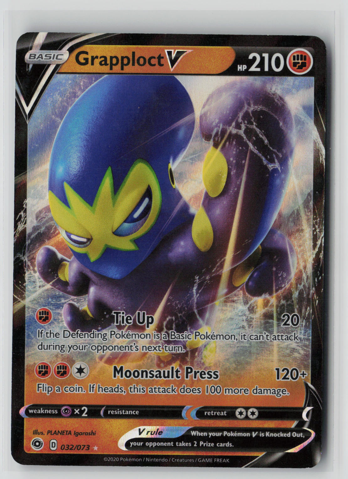 Grapploct V 32/73 – Champion's Path Pokémon Card NM