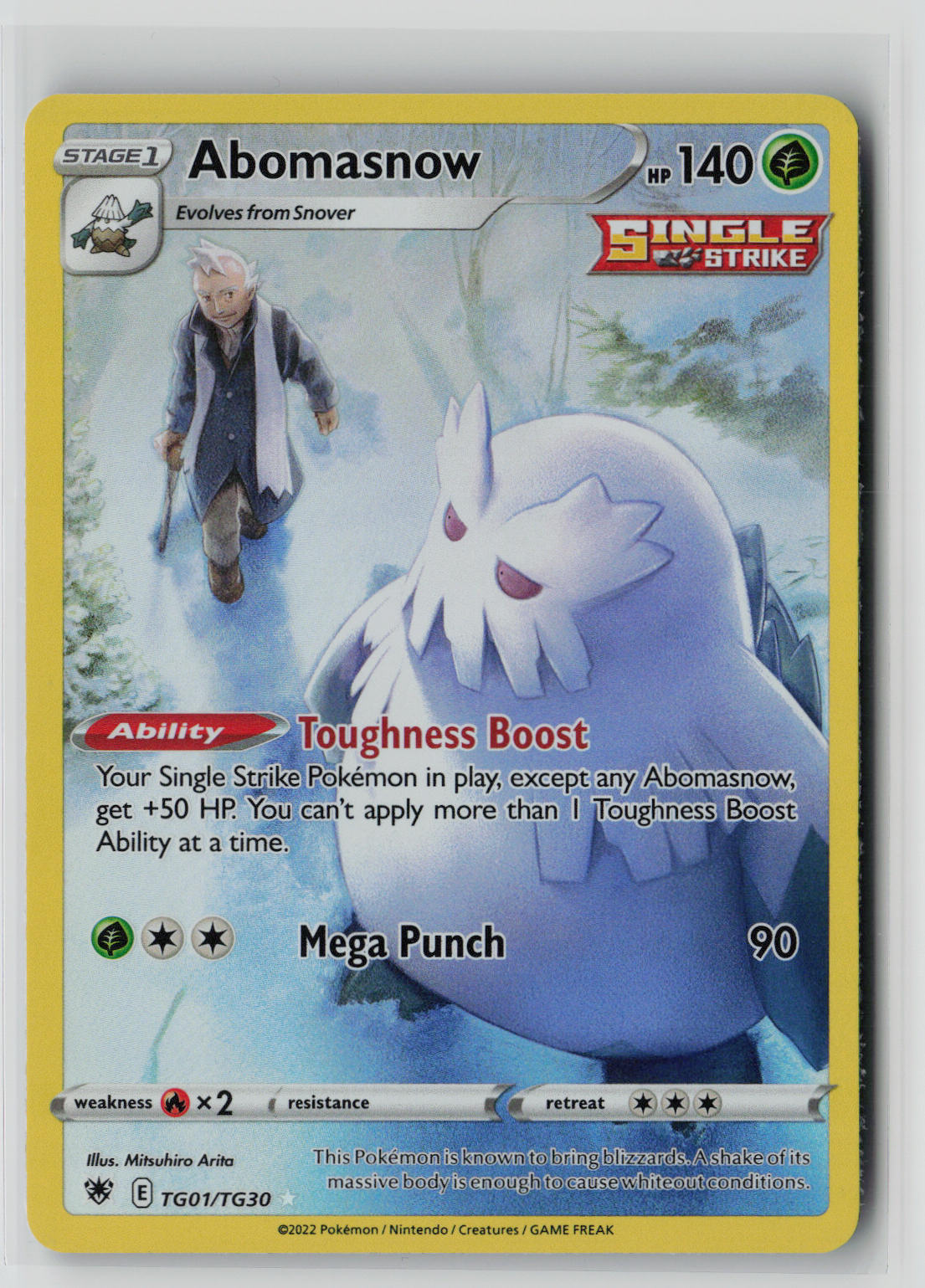 Abomasnow TG01/TG30 – Astral Radiance Trainer Gallery Pokémon Card NM