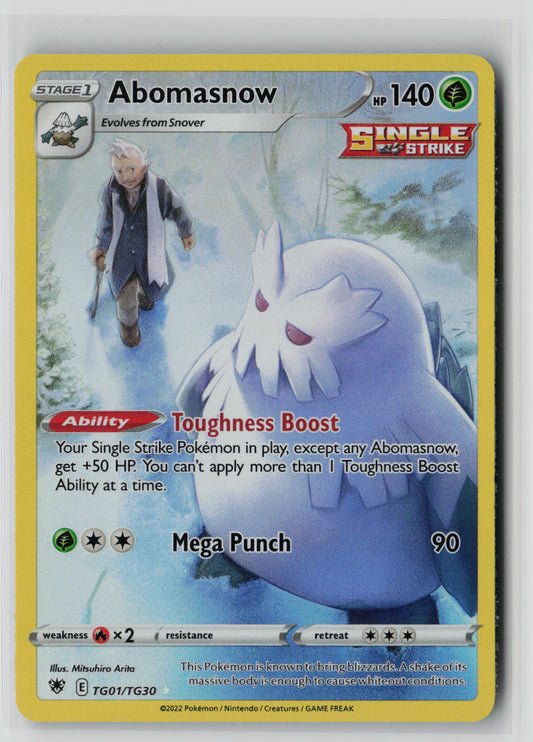 Abomasnow TG01/TG30 – Astral Radiance Trainer Gallery Pokémon Card NM