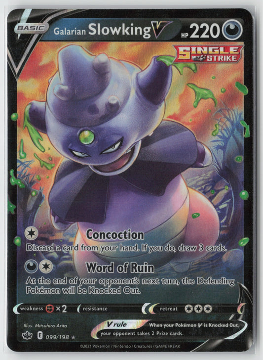 Galarian Slowking V 099/198 – SWSH06: Chilling Reign Pokémon Card NM