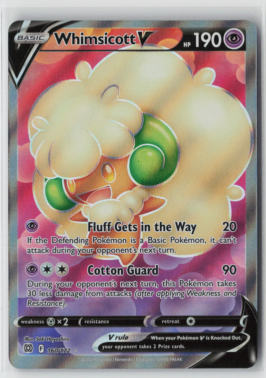 Whimsicott V 160/172 – Brilliant Stars Pokémon Card NM